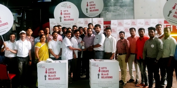 LG전자가 인도 47개 도시에서 진행한 헌혈캠페인에 1만여 명이 참여했다.