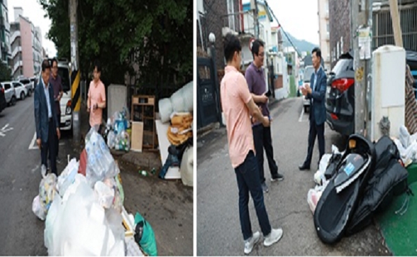 사진=계양구의회,생활폐기물 및 쓰레기 수거 실태 현장점검(박해진 의원)