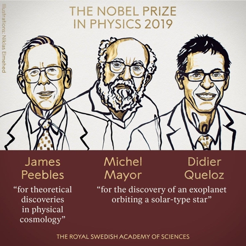 올해 노벨 물리학상 수상자들의 면면 (사진= 노벨상 홈페이지 캡처)