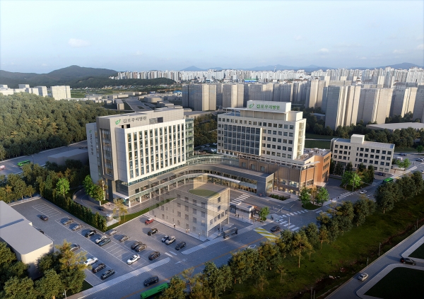 [사진 출처 김포우리병원] 김포우리병원 증축공사에 공법에 문제가 생긴 것으로 알려지면서 한달여동안 공사가 중지되고 있다.