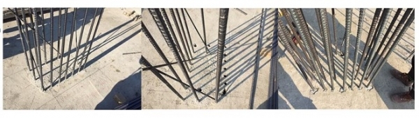 지난해 10월, 한 매체가 보도한 아파트 공사현장의 철근 시공이 설계대로 되지 않았다고 주장한 사진. 시공사 측은 문제가 된 철근공사를 무마하기 위해 구멍을 뚫어 캐미칼(건축용 본드)로 마감 처리했다고 한다.