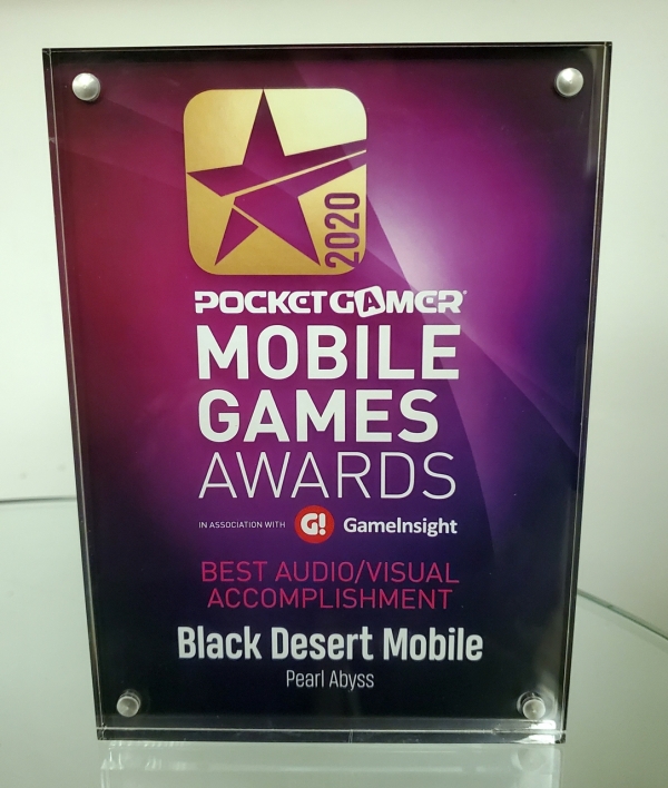 사진 = 검은사막 모바일이 ‘포켓 게이머 모바일 게임 어워드 2020’에서 베스트 오디오 비주얼 부문을 수상했다.