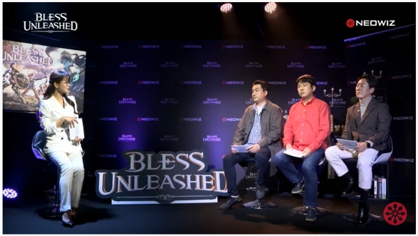 네오위즈가 11일 유튜브를 통해 '블레스 언뤼쉬드 PC(Bless Unleashed PC)' 온라인 미디어 쇼케이스를 진행했다. [사진=유튜브 캡처]