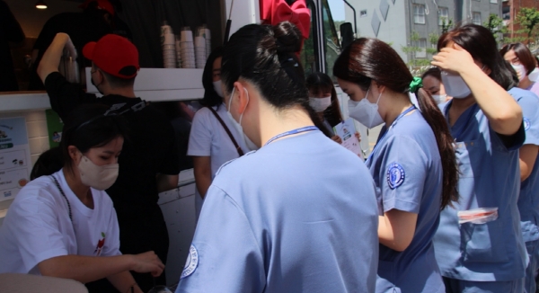 계명대학교 동산의료원 커피트럭 응원 캠페인